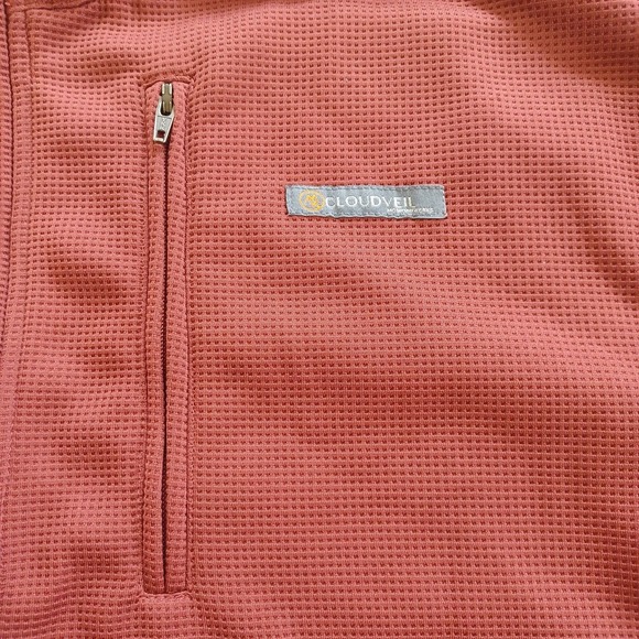Cloudveil Mens Thermal‎ Waffle 1/4 Zip Lightweight Softshell Shacket Shirt Large - Picture 3 of 9